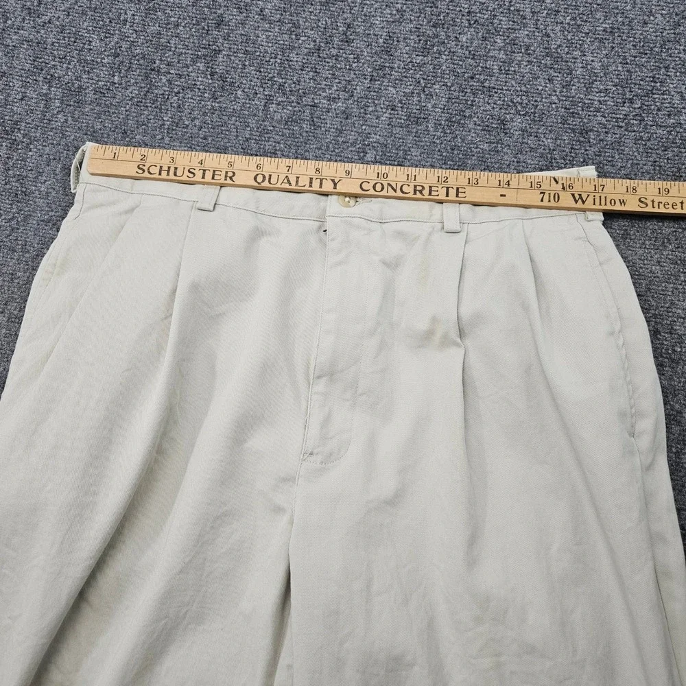 Polo Ralph Lauren Hammond Pants‎ Mens 36x30 Khaki Tan Pleated Grunge Prep